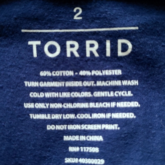 Torrid Navy Blue Graphic Womens We Can Do It T-Shirt Plus Sz 2 - Picture 3 of 3